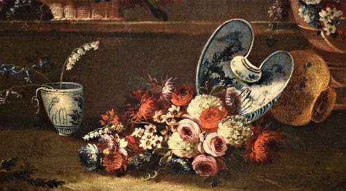 Still life with flower pots - Gaspare López (1677- 1732) - 